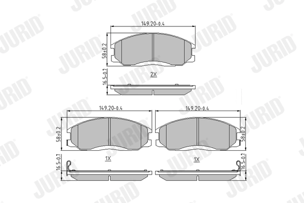 JURID Set Pad Brek, Brek Piring 572453J