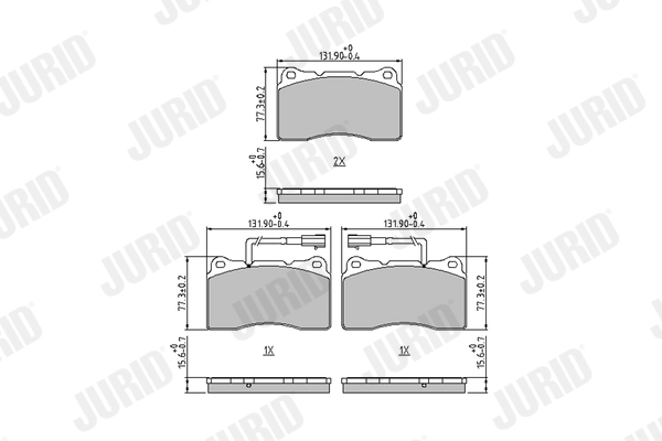 JURID Set Pad Brek, Brek Piring 573322J