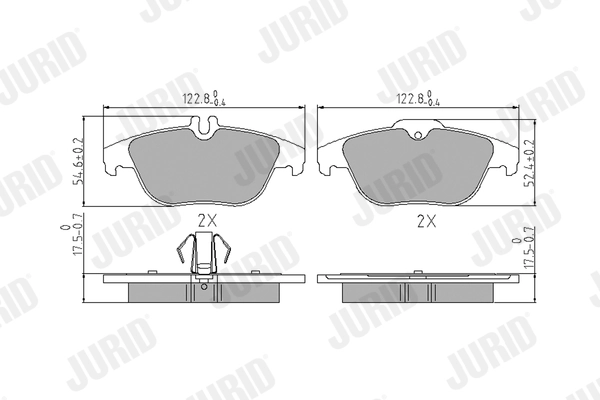 JURID Set Pad Brek, Brek Piring 573735J