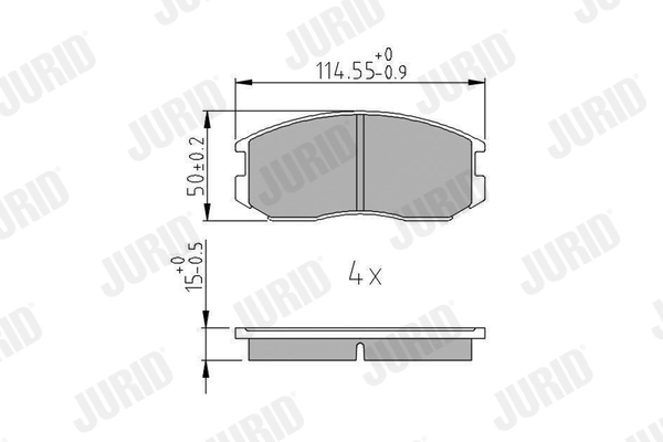 JURID Brake Pad Set, disc brake 572375J
