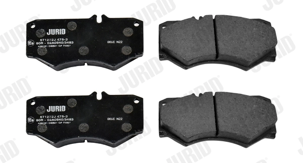JURID Kit pastiglie freno, Freno a disco 571272J