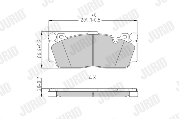 JURID Set Pad Brek, Brek Piring 573617J