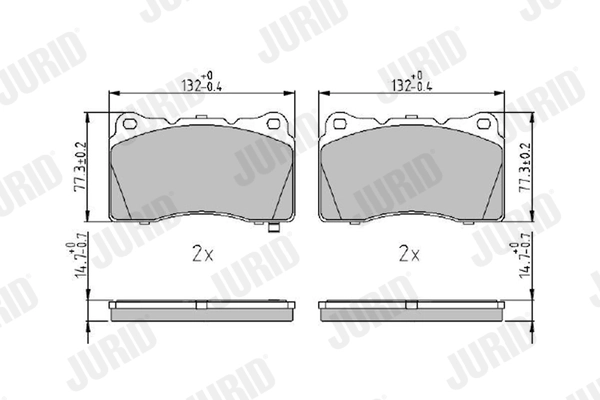 JURID Set Pad Brek, Brek Piring 572508J