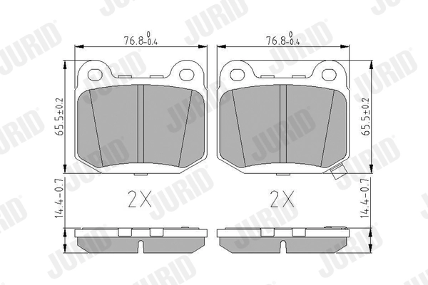 JURID Set Pad Brek, Brek Piring 572558J