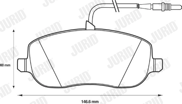 JURID Kit pastiglie freno, Freno a disco 573096J