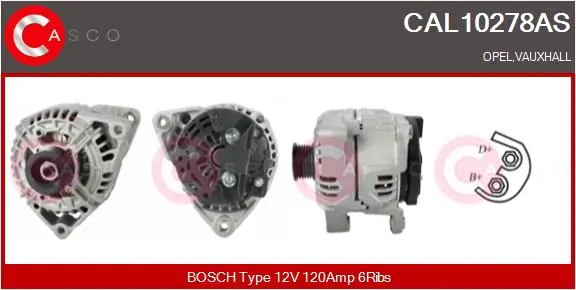 CASCO Alternatör CAL10278AS