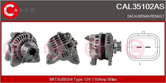 CASCO 발전기 CAL35102AS