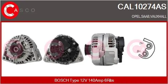 CASCO Alternatör CAL10274AS