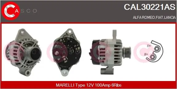 CASCO Alternatör CAL30221AS