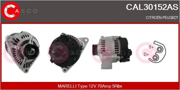 CASCO 发电机 CAL30152AS