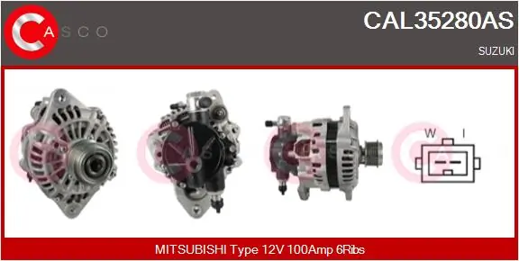 CASCO Alternatör CAL35280AS