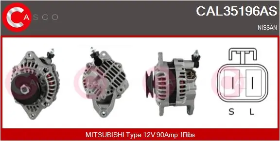 CASCO Alternatör CAL35196AS