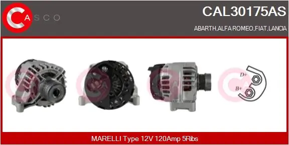 CASCO Alternatör CAL30175AS