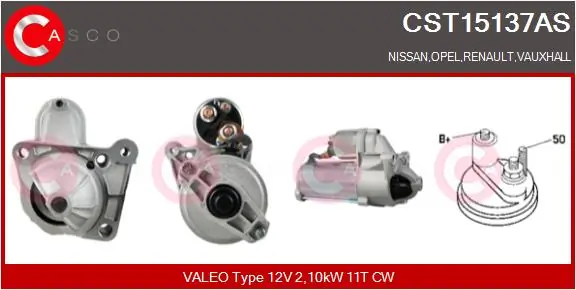 CASCO Marş motoru CST15137AS