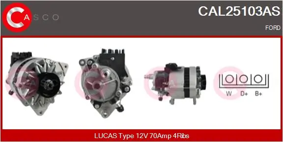 CASCO 发电机 CAL25103AS