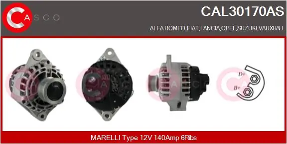 CASCO Alternatör CAL30170AS