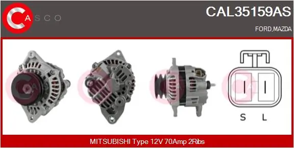 CASCO Alternatör CAL35159AS