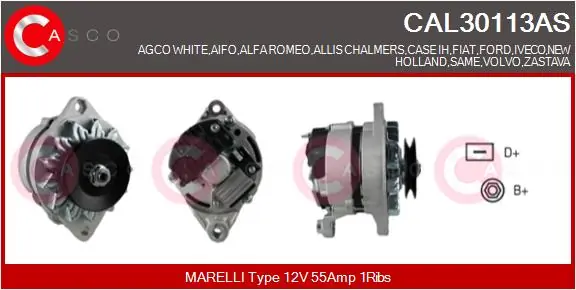 CASCO Alternatör CAL30113AS