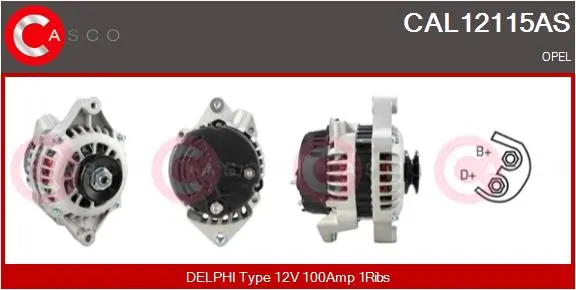 CASCO Alternatör CAL12115AS