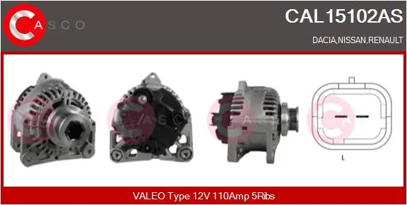 CASCO 발전기 CAL15102AS
