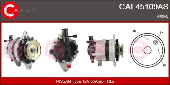 CASCO 발전기 CAL45109AS