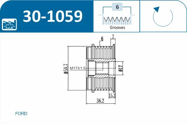 IJS GROUP Механизм свободного хода генератора 30-1059