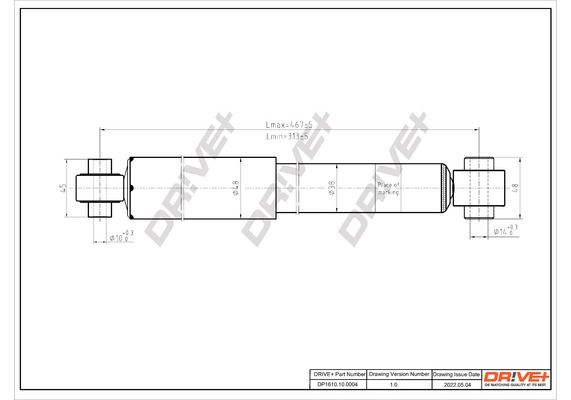 Dr!ve+ 减振器 DP1610.10.0004