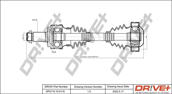 Dr!ve+ Albero motore/Semiasse DP2110.10.0118