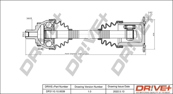 Dr!ve+ Albero motore/Semiasse DP2110.10.0039