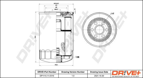 Dr!ve+ Oil Filter DP1110.11.0316