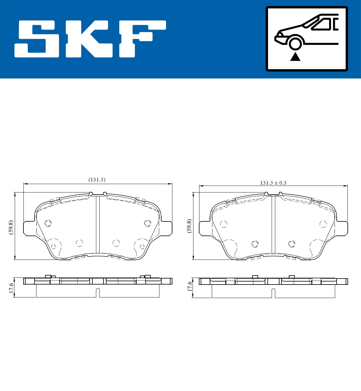 SKF 브레이크 패드 세트, 디스크 브레이크 VKBP 80202