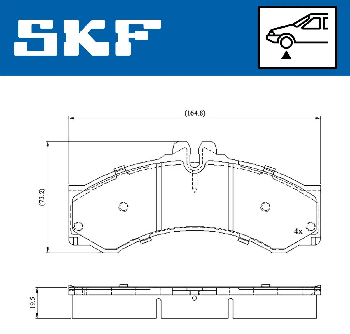 SKF Kit de plaquettes de frein, frein à disque VKBP 80251