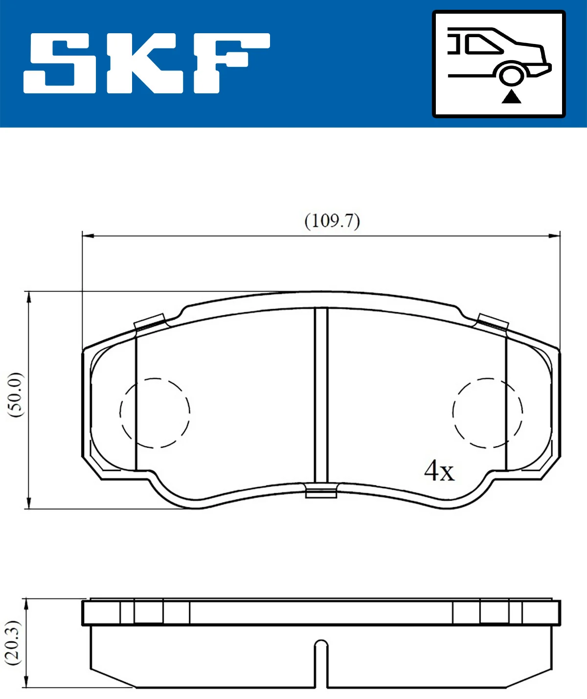 SKF 브레이크 패드 세트, 디스크 브레이크 VKBP 90510