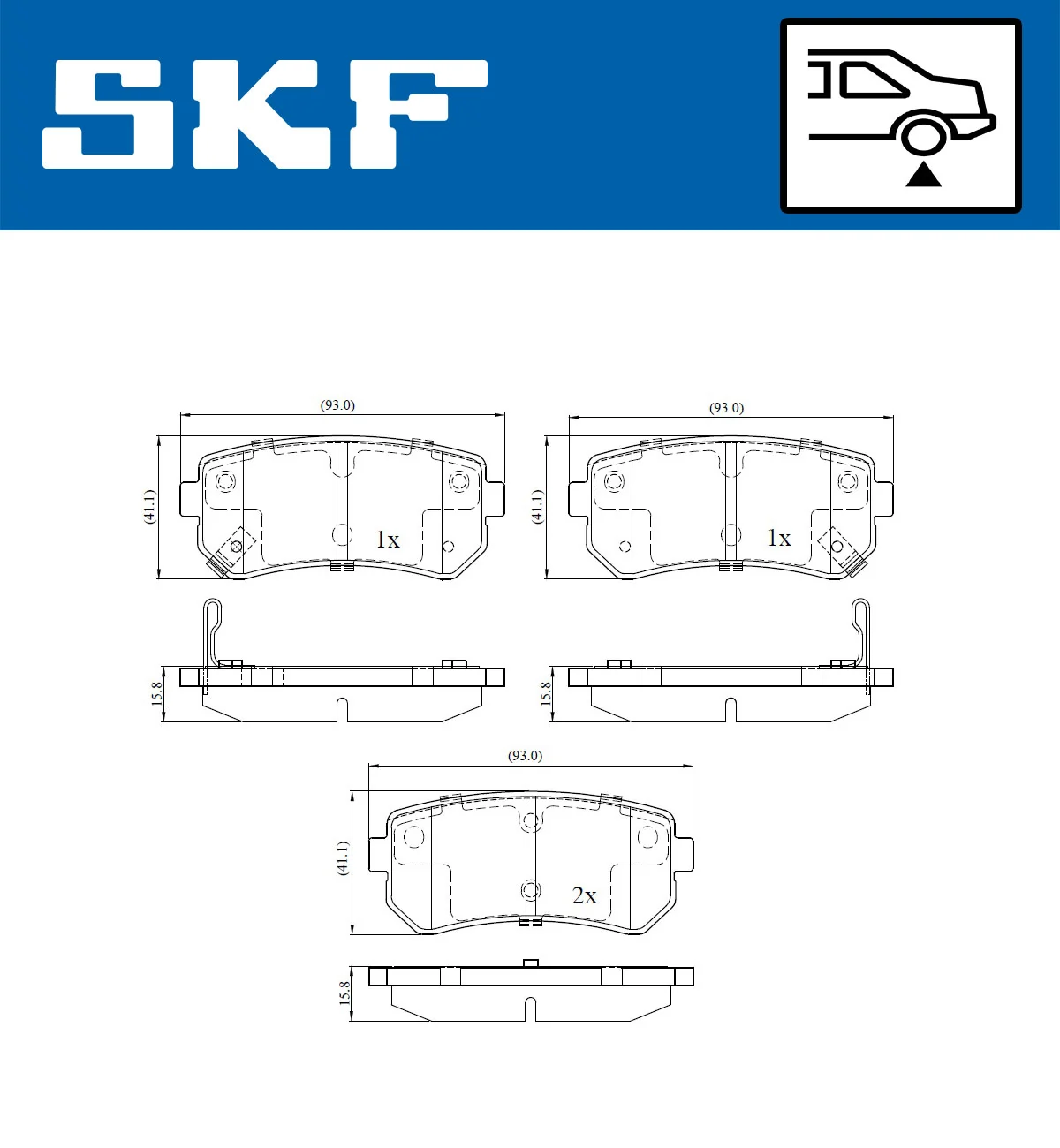 SKF Bremsbelagsatz, Scheibenbremse VKBP 90054 A