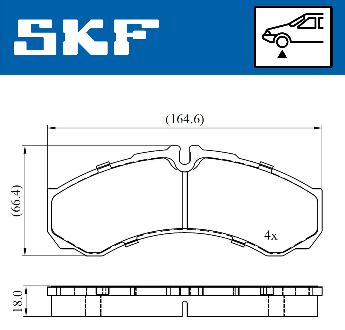 SKF Fren balata seti, diskli fren VKBP 80507