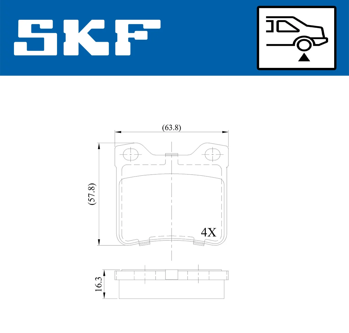 SKF Bremsbelagsatz, Scheibenbremse VKBP 90540