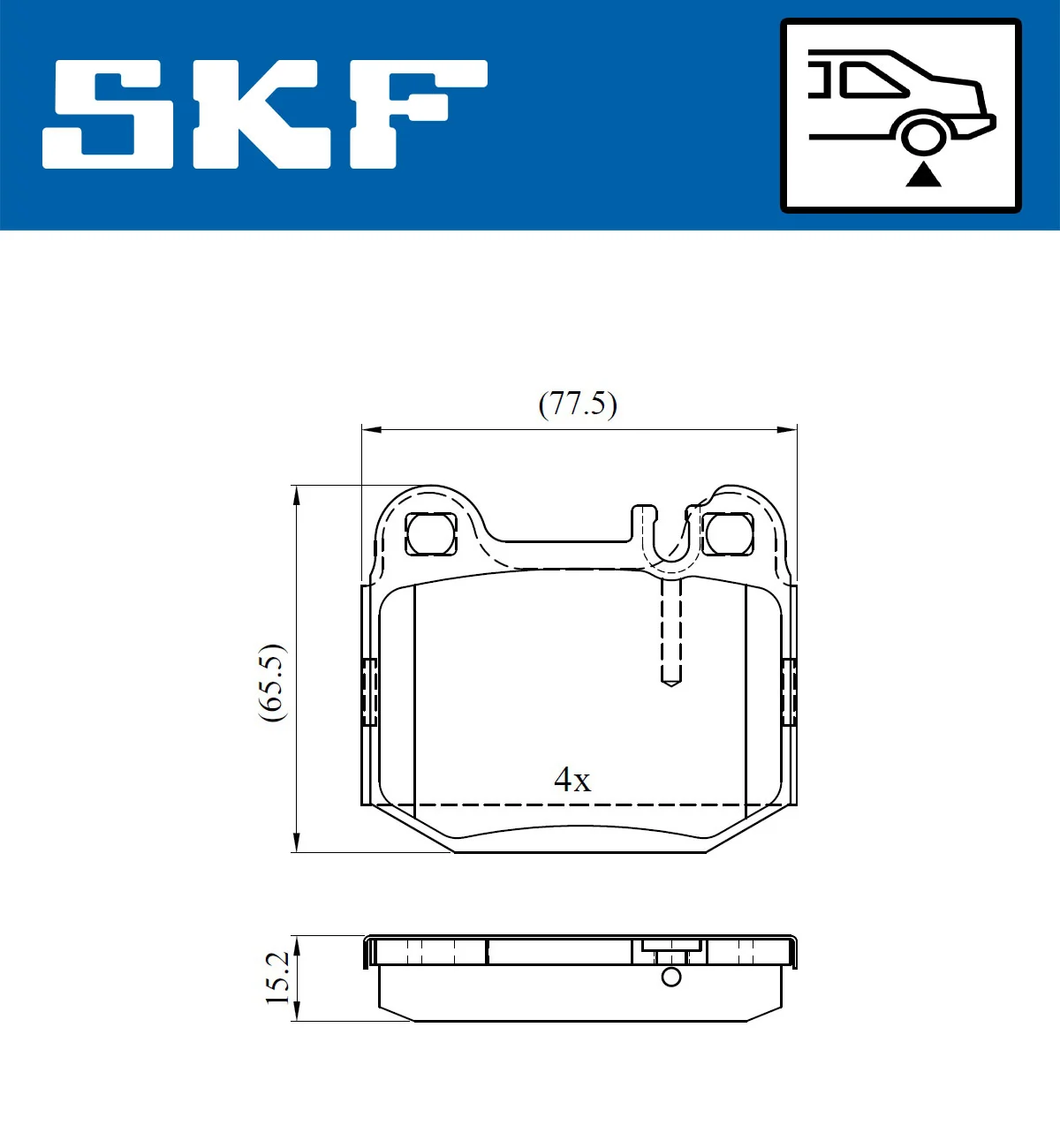 SKF Set bantalan rem, rem cakram VKBP 90482