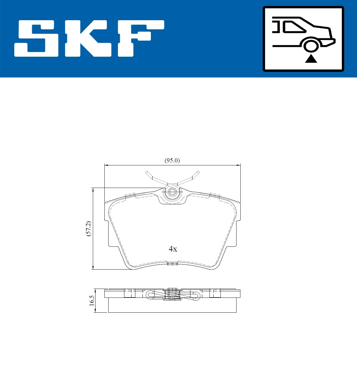 SKF Juego de pastillas de freno VKBP 90021