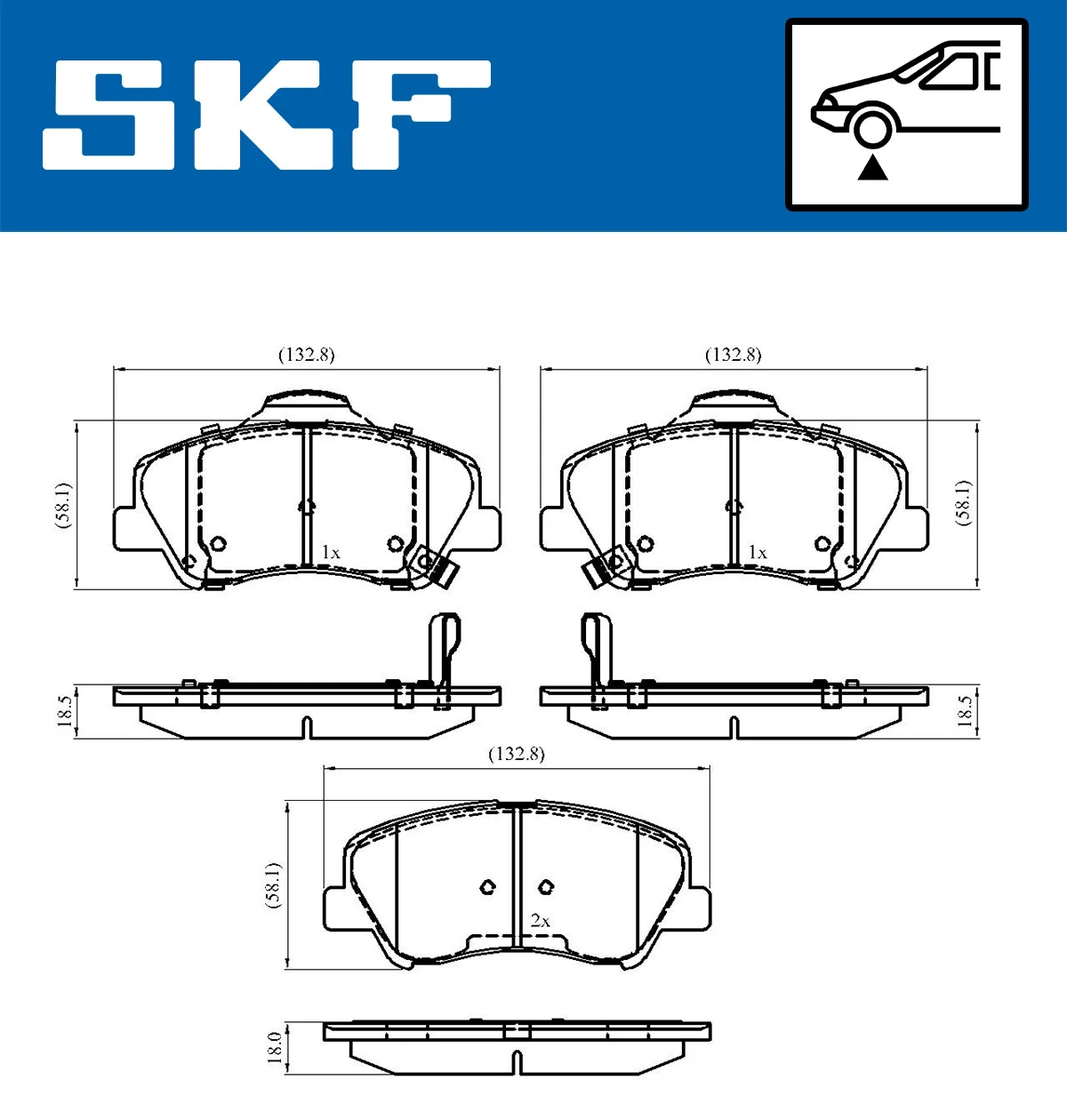 SKF Bremsbelagsatz, Scheibenbremse VKBP 80268 A