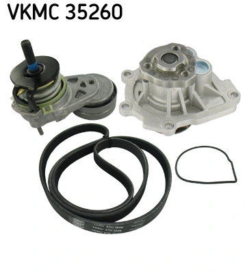 SKF Wasserpumpe + Keilrippenriemensatz VKMC 35260