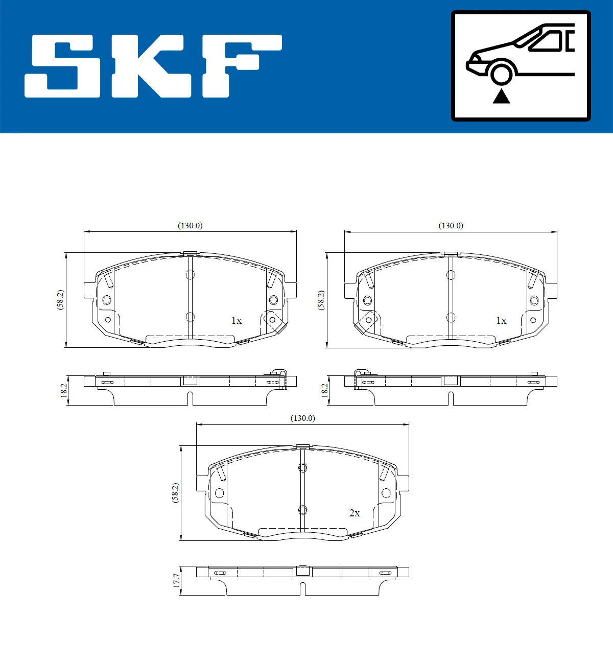 SKF Bremsbelagsatz, Scheibenbremse VKBP 81105 A