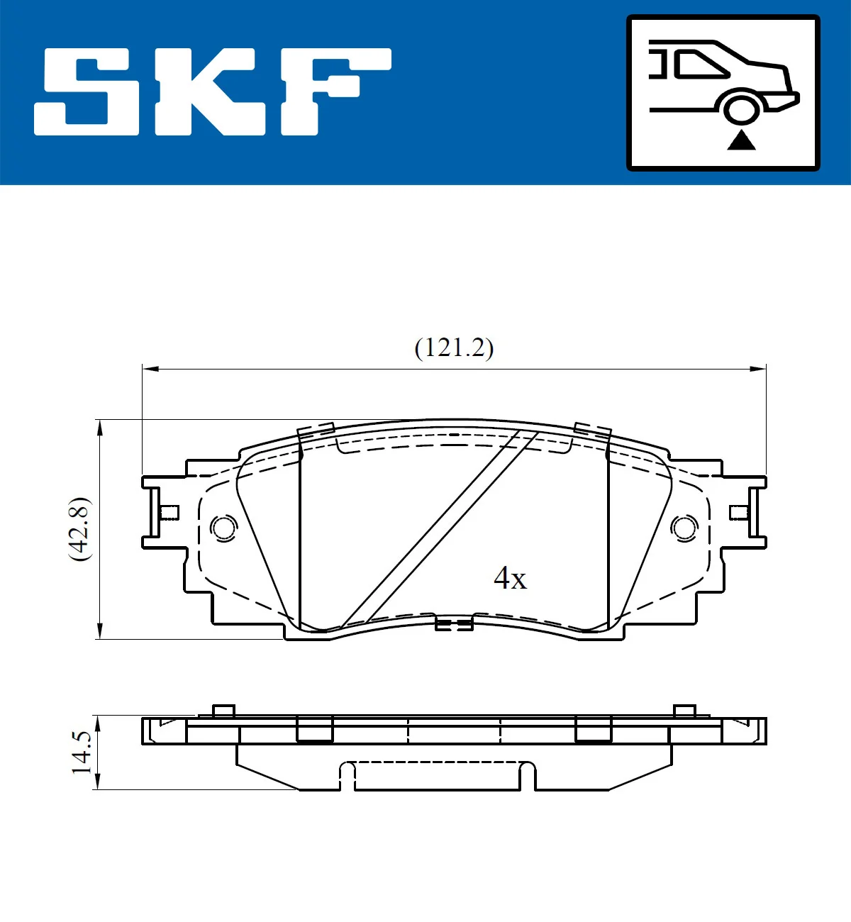 SKF Комплект тормозных колодок, дисковый тормоз VKBP 90630