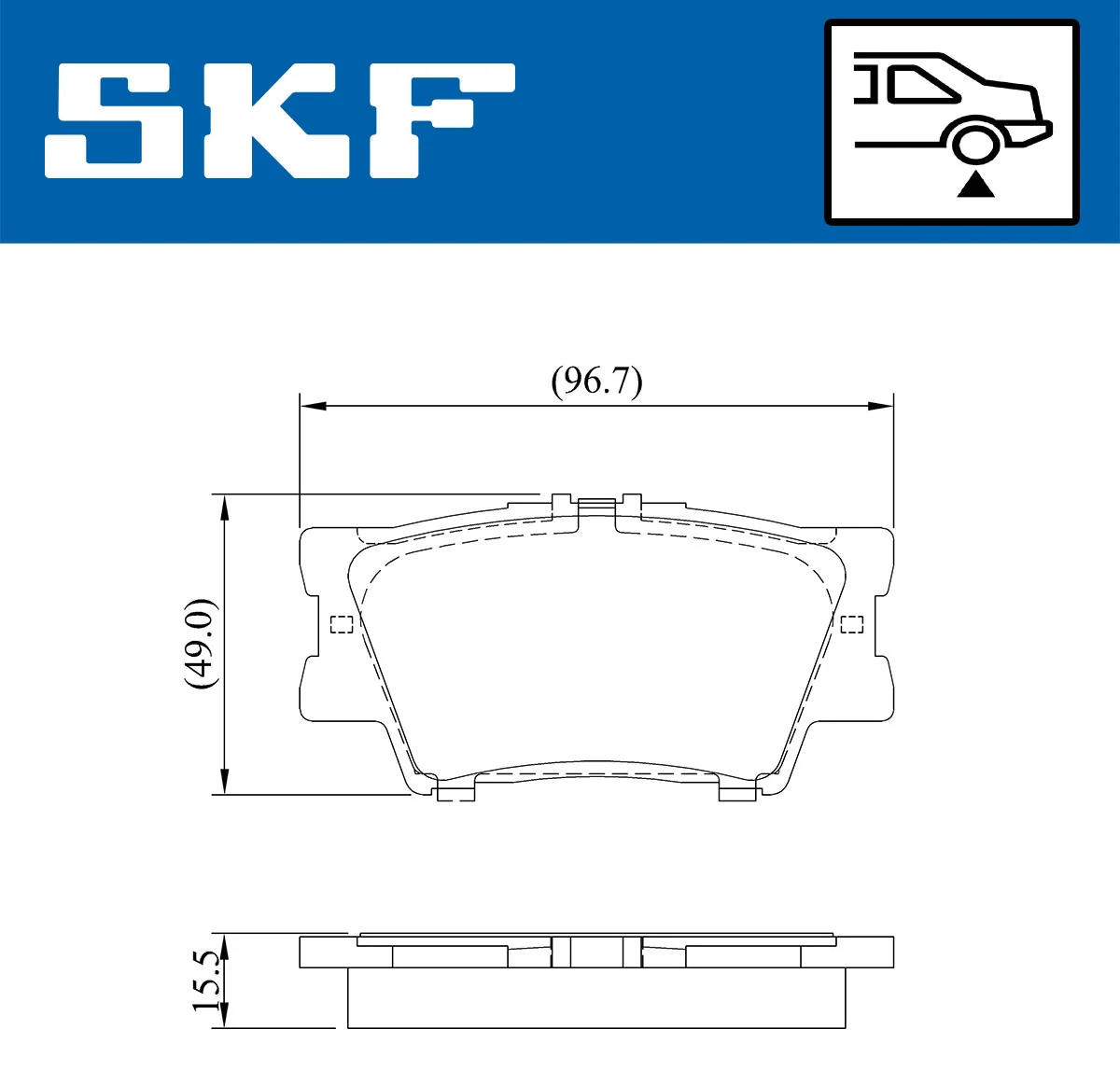 SKF Brake Pad Set, disc brake VKBP 90307
