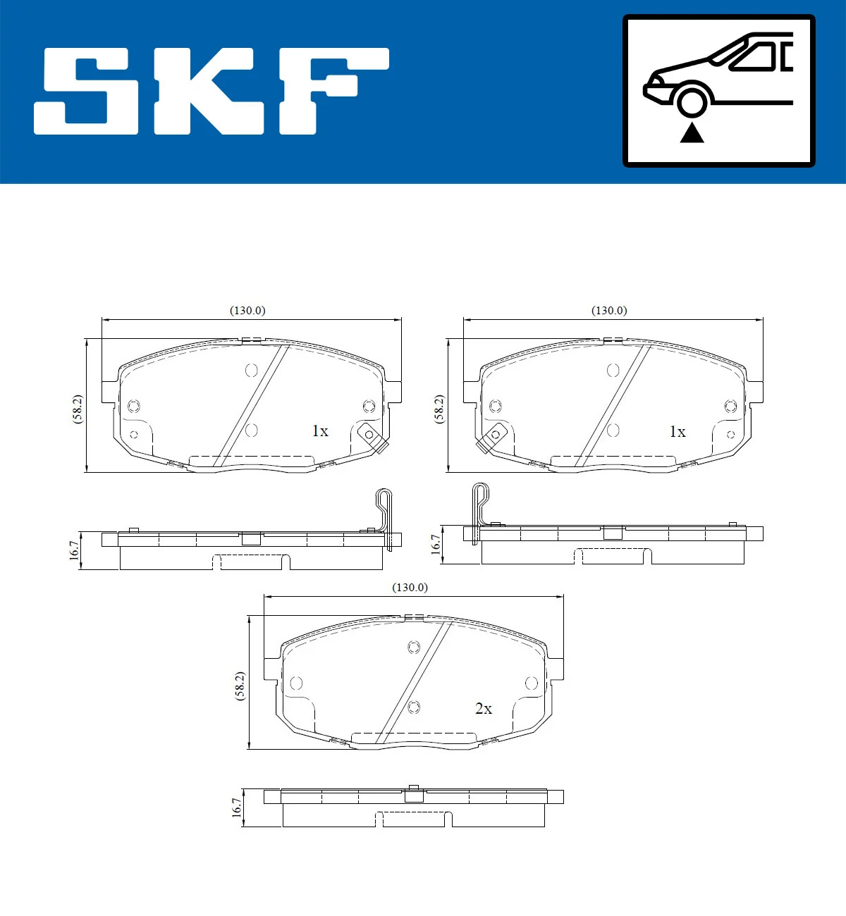 SKF Bremsbelagsatz, Scheibenbremse VKBP 80183 A