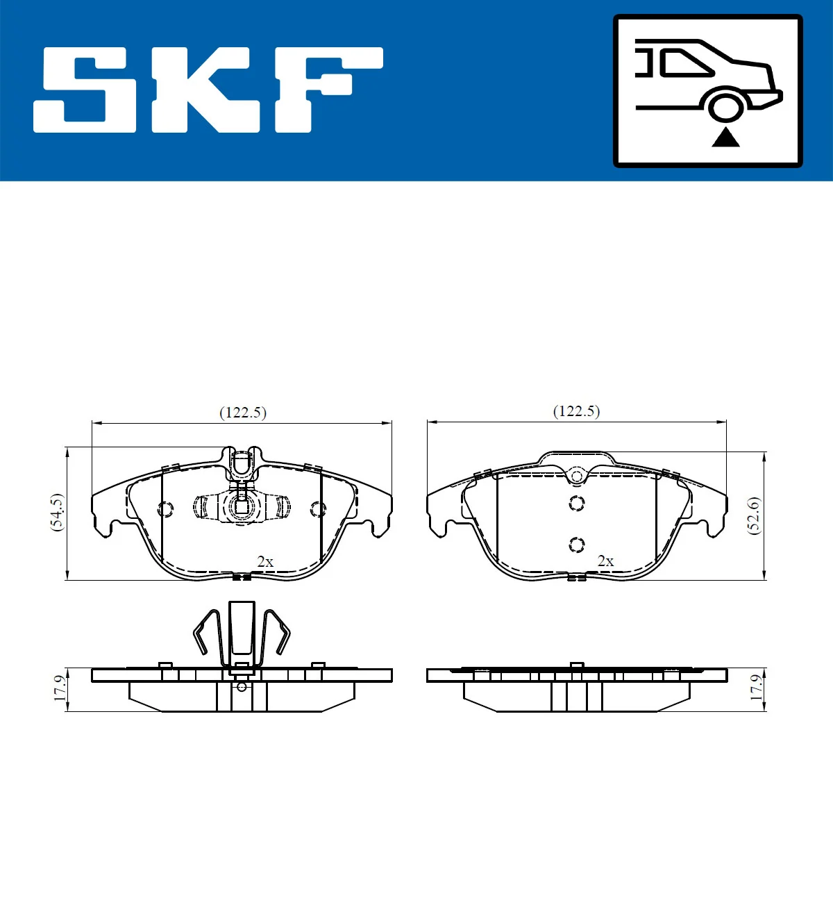 SKF Jogo de pastilhas para travão de disco VKBP 90114