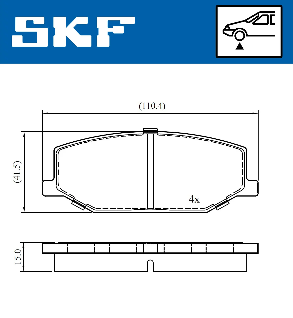 SKF Kit pastiglie freno, Freno a disco VKBP 80457