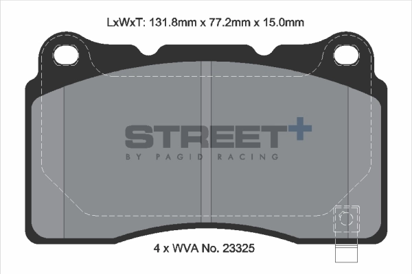 PAGID Racing مجموعة بطانة الفرامل، فرامل قرصية T8026SP2001