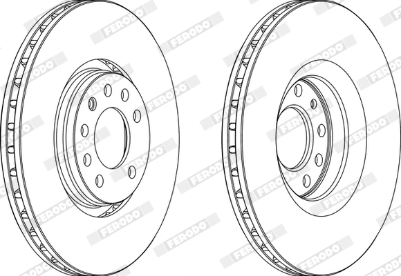 FERODO Disco freno DDF1237C-1