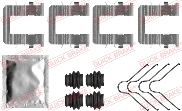 QUICK BRAKE Kit aksesori, bantalan rem cakram 109-0074
