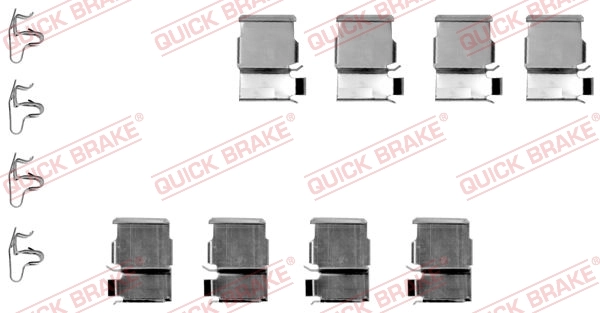 QUICK BRAKE Set Aksesori, Pad Brek Cakera 109-1133